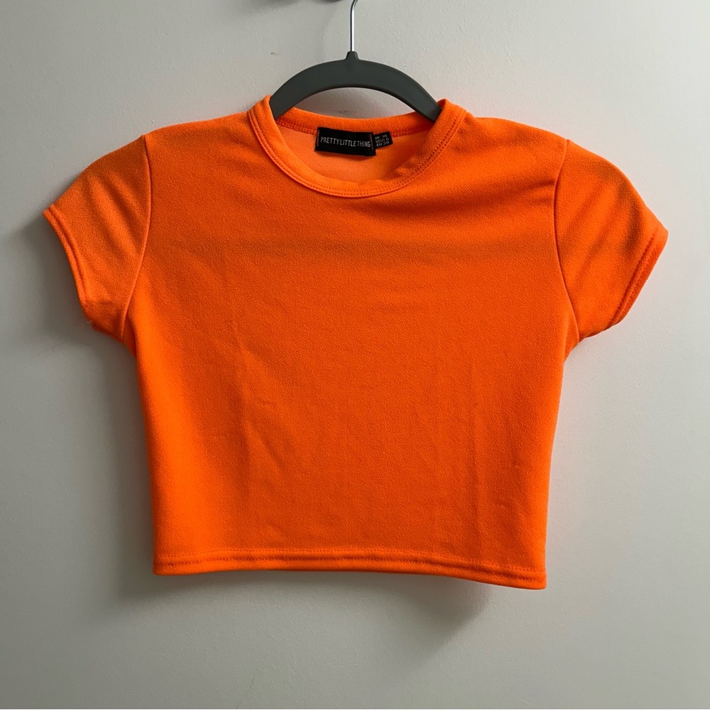 Pretty Little Thing Orange Cropped Baby Tee